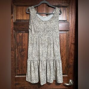 Leopard print mini dress, soft, size large women’s